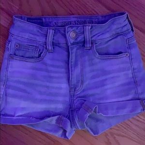 High rise jean shorts